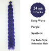 Picture of Gozill PurpleBraiding Hair Pre stretched Boho Braids Kanekalon Prestretched Braiding Hair for Bohemian Hair Ez Braid Micro Braiding Hair Synthetic Curly Deep Wave Braids