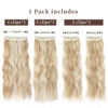 Picture of Blonde Hair Extensions Clip ins, 4PCS Curly Clip in Hair Extensions, 20 Inches Synthetic Hair Extensions Clip in Human Hair (Color:Dark Golden Mix Beige Blonde)