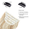 Picture of Blonde Hair Extensions Clip ins, 4PCS Curly Clip in Hair Extensions, 20 Inches Synthetic Hair Extensions Clip in Human Hair (Color:Dark Golden Mix Beige Blonde)