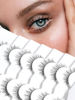 Picture of Lashes Wispy Eyelashes False Eyelashes Thin Band Strip Lashes Natural Mink Lashes 3D Volume Eyelashes Soft False Lashes 7 Pair 10MM Short Lash Pack Siligli