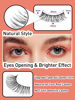 Picture of Lashes Wispy Eyelashes False Eyelashes Thin Band Strip Lashes Natural Mink Lashes 3D Volume Eyelashes Soft False Lashes 7 Pair 10MM Short Lash Pack Siligli