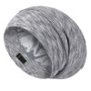 Picture of LULUSILK 100% Mulberry Silk Lined Sleep Cap Silk Bonnet for Sleeping, No More Frizzy Tangled Hair, Stay On All Night Adjustable Silk Hair Wrap for Sleeping, Assorted Color Light Grey, Pack of 1