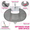 Picture of Sink Topper Foldable Sink Cover - Silicone Beauty Makeup Brush Cleaning Mat Hot Tools Organizer - for Extra Space & Storage Saver - Bathroom Must Have - Standard, Silver