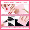 Picture of NXJ INFILILA Lint Free Nail Wipes, 540 PCS Nail Polish Remover Pads Super Absorbent Soft Lint Free Wipes for Eyelash Extensions Non-Woven Nail Wipes for Gel Nails (Pink)