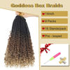 Picture of Goddess Box Braids Crochet Hair With Curly Ends 14 Inch Bohomian Box Braids Crochet Braids 8 Packs 3X Crochet Braids Synthetic Braiding Hair Extension for Black Women (14 Inch (Pack of 8), M1B 30 27)