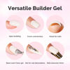 Picture of MelodySusie Builder Nail Base Gel Milky White Builder Gel for Nails Thickening, Soak Off UV Gel,Extension Gel Rhinestone Nail Glue Gel in a Bottle for Nail Art Design Gift for Women-086