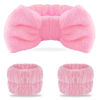 Picture of WSYUB Pink Spa Headband and Wristband Set for Face Washing