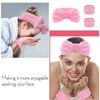 Picture of WSYUB Pink Spa Headband and Wristband Set for Face Washing