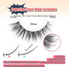 Picture of Natural Lashes Wispy Cat Eye Lashes 12mm False Eyelashes Natural Look Strip Lashes Thin Cotton Band Soft Eyelashes 3D Volume Lashes Pack C Curl Siligli Eyelashes 7 Pair