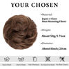 Picture of CJL HAIR Large Messy Bun Hair Piece Wavy Curly Scrunchies Synthetic Chignon Ponytail Hair Extensions Thick Updo Hairpieces for Women Chocolate Multi