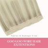 Picture of GOO GOO Wire Hair Extensions Human Hair, 17/22/60 Ash Blonde with Golden Blonde and Platinum Blonde Balayage 20inch 110g, Invisible Wire Hair Extensions with Transparent, Seamless Fish Line Hairpiece