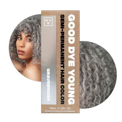 Picture of Good Dye Young Semi-Permanent Hair Color (Gravedigger Silver) - UV Protective, Conditioning, PPD-Free, Cruelty-Free & Vegan, Lasts 15-24+ Washes
