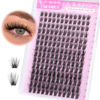 Picture of Yawamica Natural Lash Clusters DIY Cluster Eyelash Extensions 10-16mm Wispy Eyelash Clusters C Curl Individual Lashes 168 pcs Soft Cluster Lashes with Thin Lash Band DIY Lash for Self Application