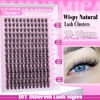 Picture of Yawamica Natural Lash Clusters DIY Cluster Eyelash Extensions 10-16mm Wispy Eyelash Clusters C Curl Individual Lashes 168 pcs Soft Cluster Lashes with Thin Lash Band DIY Lash for Self Application
