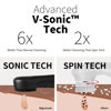 Picture of NågraCoola CLIE Silicone Face Scrubber, Facial Cleansing Brush, Rechargeable, Waterproof Face Scrub Brush for Deep Cleansing, Exfoliating, Massage, with Eye Roller, for Women and Men-Black