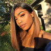 Picture of HIRIREMY 1B/30 Ombre Brown Bob Wig Human Hair for Black Women Short Straight 13x4 HD Lace Front Bob Wigs Human Hair Pre Plucked Wear and Go Glueless,Ombre Honey Blonde Colored T1B/30 16 Inch