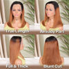 Picture of HIRIREMY 1B/30 Ombre Brown Bob Wig Human Hair for Black Women Short Straight 13x4 HD Lace Front Bob Wigs Human Hair Pre Plucked Wear and Go Glueless,Ombre Honey Blonde Colored T1B/30 16 Inch