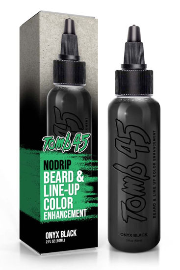 Picture of Tomb 45 NO DRIP Enhancement Color (Onyx Black) | Hair Enhancer For Beard & Lineup | Water Resistant Hairline Filler Spray | Barber Beard Liner For Thicker & Fuller Hairstyling