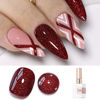 Picture of Double Rhythm 15ML Glitter Gel Polish Shimmer Reflective Holographic Color Magnetic for Nail Art Salon DIY at Home (Burgundy Glitter-B1157)