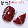 Picture of Double Rhythm 15ML Glitter Gel Polish Shimmer Reflective Holographic Color Magnetic for Nail Art Salon DIY at Home (Burgundy Glitter-B1157)