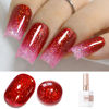 Picture of Double Rhythm 15ML Glitter Gel Polish Shimmer Reflective Holographic Color Magnetic for Nail Art Salon DIY at Home (Sparkle Red-B1156)