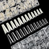 Picture of krofaue 1200PCS Coffin Nail Tips - Half Cover Nail Tips 12 Size False Nail Tips for Acrylic Nails Professional Manicure with Box for Artificial Fake Nail Tip Art Salon Home (Clear & Natural)
