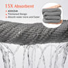 Picture of YFONG 2 Pack Large Microfiber Hair Towel Wrap for Women, Thicken Super Absorbent Quick Dry Hair Turban for Drying Curly Long Thick Hair Anti Frizz, Hair Drying Towel with Button for Wet Hair