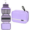 Picture of Maliton Travel Toiletry Bag for Women, Hanging Toiletry Bag with 4 Compartments, Portable and Waterproof Compact travel Bathroom Organizer,Ideal for Travel or Daily Life(Purple)