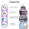 Picture of Maliton Travel Toiletry Bag for Women, Hanging Toiletry Bag with 4 Compartments, Portable and Waterproof Compact travel Bathroom Organizer,Ideal for Travel or Daily Life(Purple)