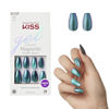 Picture of KISS Gel Fantasy Toenails, Press-On Nails, Nail glue included, 'Chameleon', Blue, Medium Size, Coffin Shape, Includes 28 Nails, 2g glue, 1 Manicure Stick, 1 Mini File