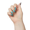 Picture of KISS Gel Fantasy Toenails, Press-On Nails, Nail glue included, 'Chameleon', Blue, Medium Size, Coffin Shape, Includes 28 Nails, 2g glue, 1 Manicure Stick, 1 Mini File