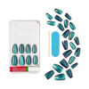 Picture of KISS Gel Fantasy Toenails, Press-On Nails, Nail glue included, 'Chameleon', Blue, Medium Size, Coffin Shape, Includes 28 Nails, 2g glue, 1 Manicure Stick, 1 Mini File