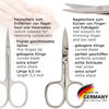Picture of 3 Swords Germany - brand quality 8 piece manicure pedicure grooming kit set for professional finger & toe nail care scissors clipper fashion leather case in gift box, Made in Solingen Germany (22009)