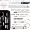 Picture of 3 Swords Germany - brand quality 8 piece manicure pedicure grooming kit set for professional finger & toe nail care scissors clipper fashion leather case in gift box, Made in Solingen Germany (22009)
