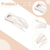 Picture of Chinco 24 Pieces Double Grip Hair Clips Metal Snap Hair Clips Women Hair Barrettes for Hair Making, Salon Supplies (Beige, 2 Inch)