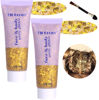 Picture of Body Glitter Face Glitter Gel: Singer Concerts Disco Festival Rave Accessories Face Glitter Makeup 100ml Chunky Sequins Mermaid Face Body Hair Glitter Gel (2 Gold)