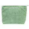 Picture of PAZIMIIK Makeup Bag Large Zipper Corduroy Make Up Pouch for Purse Travel Canvas Cosmetic Organizer for Women Brush Storage,Green