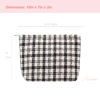 Picture of PAZIMIIK Makeup Bags for Purse Zipper Cosmetic Pouch Large Travel Canvas Make Up Organizer Tool Pouch for Women and Girls,Plaid Black