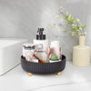 Picture of Anyoifax Makeup Perfume Organizer Tray 360 Degree Rotating Lazy Susan Skincare Lotion Organizer Spinning Cosmetics Storage for Dresser, Vanity, Bathroom Countertop, Small Black