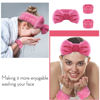 Picture of WSYUB Spa Headband and Wrist Bands for Makeup & Face Wash, 1 Set, Watermelon red
