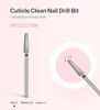 Picture of MelodySusie 4mm Long Tapered Barrel Cuticle Clean Nail Drill Bit 3/32'', Professional Safety Carbide Diamond Under Nail Cleaner for Cuticle Dead Skin Nail Prepare, Beginners Bits, Series Bit-S, Fine