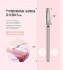 Picture of MelodySusie 4mm Long Tapered Barrel Cuticle Clean Nail Drill Bit 3/32'', Professional Safety Carbide Diamond Under Nail Cleaner for Cuticle Dead Skin Nail Prepare, Beginners Bits, Series Bit-S, Fine