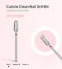 Picture of MelodySusie 5mm Round Tapered Cuticle Clean Nail Drill Bit 3/32'', Professional Safety Carbide Diamond Under Nail Cleaner for Cuticle Dead Skin Nail Prepare, Beginners Bits, Series Bit-S, Fine