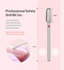 Picture of MelodySusie 5mm Round Tapered Cuticle Clean Nail Drill Bit 3/32'', Professional Safety Carbide Diamond Under Nail Cleaner for Cuticle Dead Skin Nail Prepare, Beginners Bits, Series Bit-S, Fine