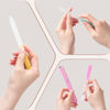 Picture of 6 Pcs Glass Nail File With Case, Crystal Nail Files for Natural Nails Fingernail Files Set, Double Sided Etched Nail Filer Professional Ceramic Glass File for Travel Gifts Package Fine Grit