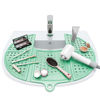 Picture of Sink Topper Foldable Sink Cover - Silicone Beauty Makeup Brush Cleaning Mat - Hot Tools Organizer - Bathroom Must Have Accessory for Extra Space & Storage Saver - Traveling - Standard green
