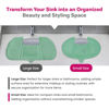 Picture of Sink Topper Foldable Sink Cover - Silicone Beauty Makeup Brush Cleaning Mat - Hot Tools Organizer - Bathroom Must Have Accessory for Extra Space & Storage Saver - Traveling - Standard green