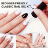 Picture of Makartt Gel Nail Polish Kit, Black White Nail Polish Gel Set Noir & Blanc Winter Soak Off Nail Gel Polish LED Required UV Gel Polish Kit Black Nails White Gel Paint for Nail Art Salon DIY 2Pcs