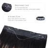 Picture of WENNALIFE Wire Hair Extensions (Increase 50% Lifespan) Real Human Hair 12 inch 70g Natural Black to Light Blonde Remy Hair Extensions Invisible Transparent Wire Hair Extensions Real Hair Extensions
