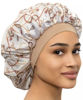 Picture of Satin Bonnet Adjustable Sleeping Silk Bonnet Black Women Men Double Layer Satin Lined Sleep Cap Sleeping Hair Wrap Silk Hair Curly Bonnet Large Braids Cover Bonnets Night Head Scarf Protect
